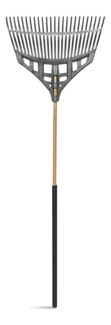 Ultra-Light Leaf Rake with Hardwood Shaft, 24-in