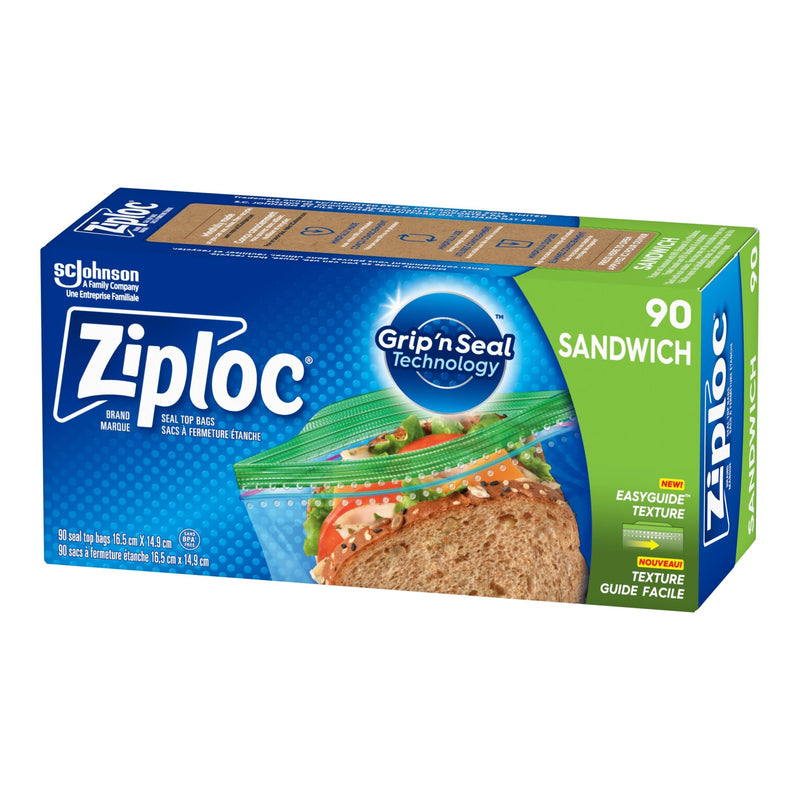 Grip'n Seal Plastic Sandwich Bags, 750-mL, 90-pk O6563