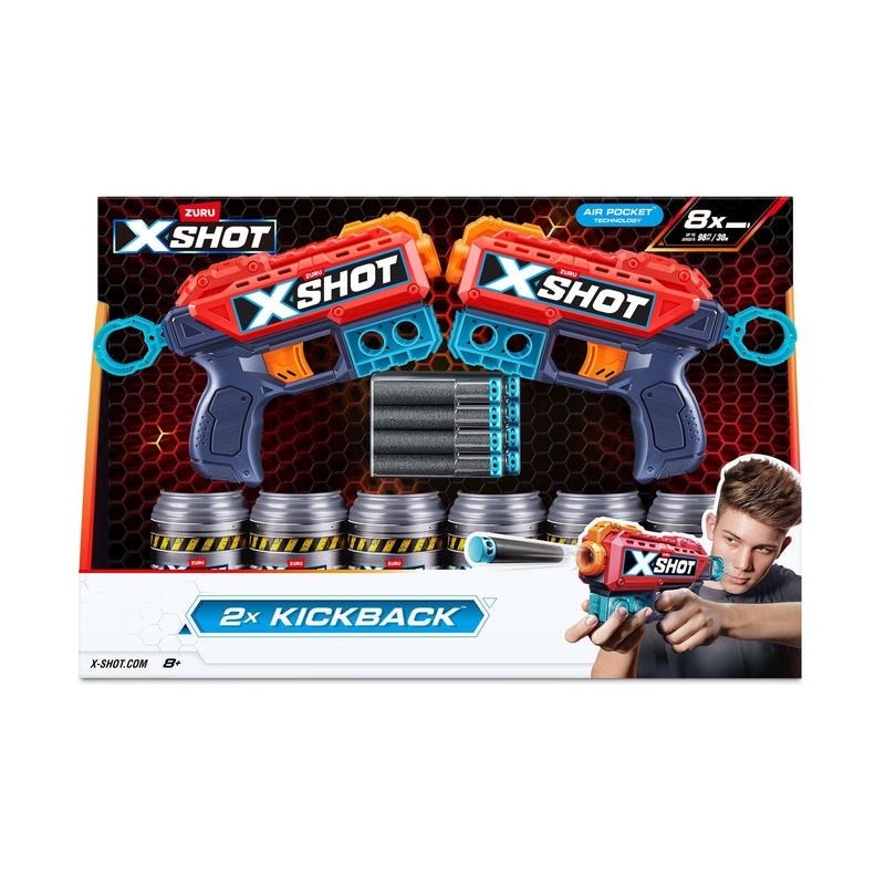 Excel Double Kickback Dart Blaster, Includes 6 Cans & 8 Darts, 2-pk, Ages 8+ F2091