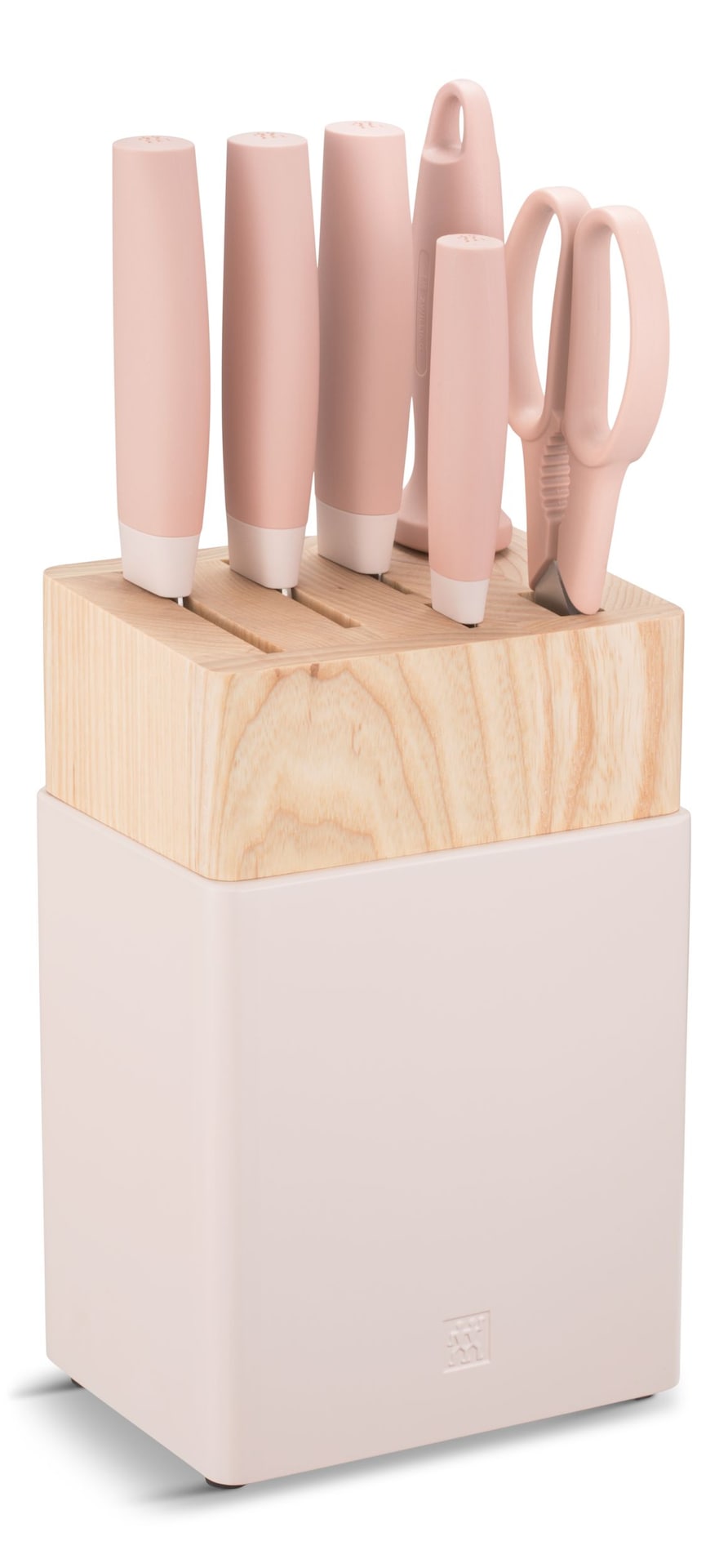 Now S Stainless Steel Knife Block Set, Pink, 7-pc